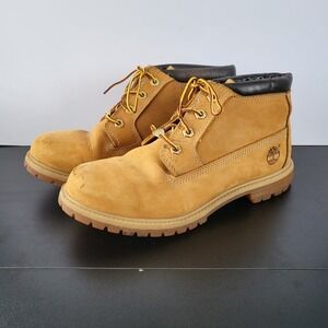 Timberland Boots Mens 10 Beige Ankle Chukka Wheat Nubuck Leather